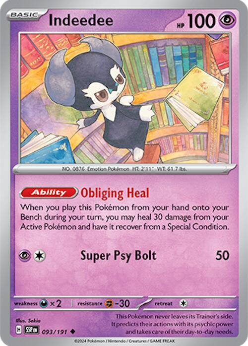 093/191 Indeedee Normal · Surging Sparks (SSP) by PokeMarsi on MYNTED