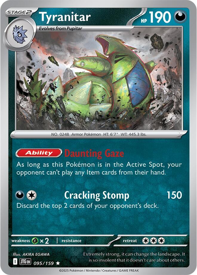095/159 Tyranitar Holo · Journey Together (JTG) by PokeMarsi on MYNTED