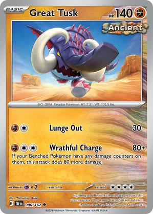 096/162 Great Tusk - Temporal Forces by Poké Zen DXB on MYNTED