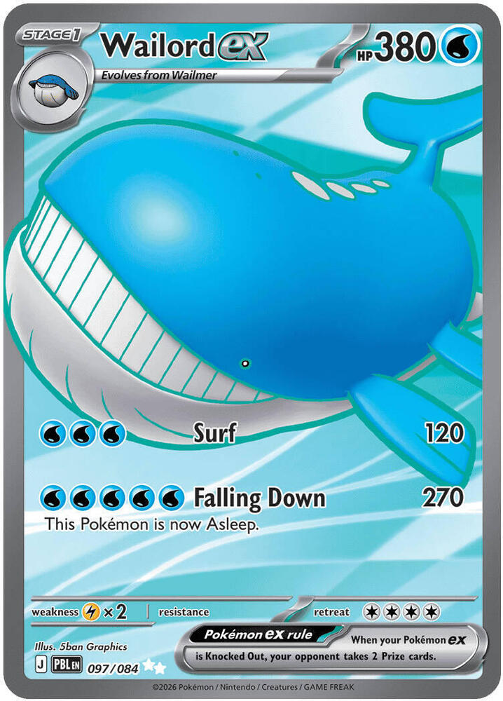 Wailord ex - 097/084 - ME05: Pitch Black (PBL)