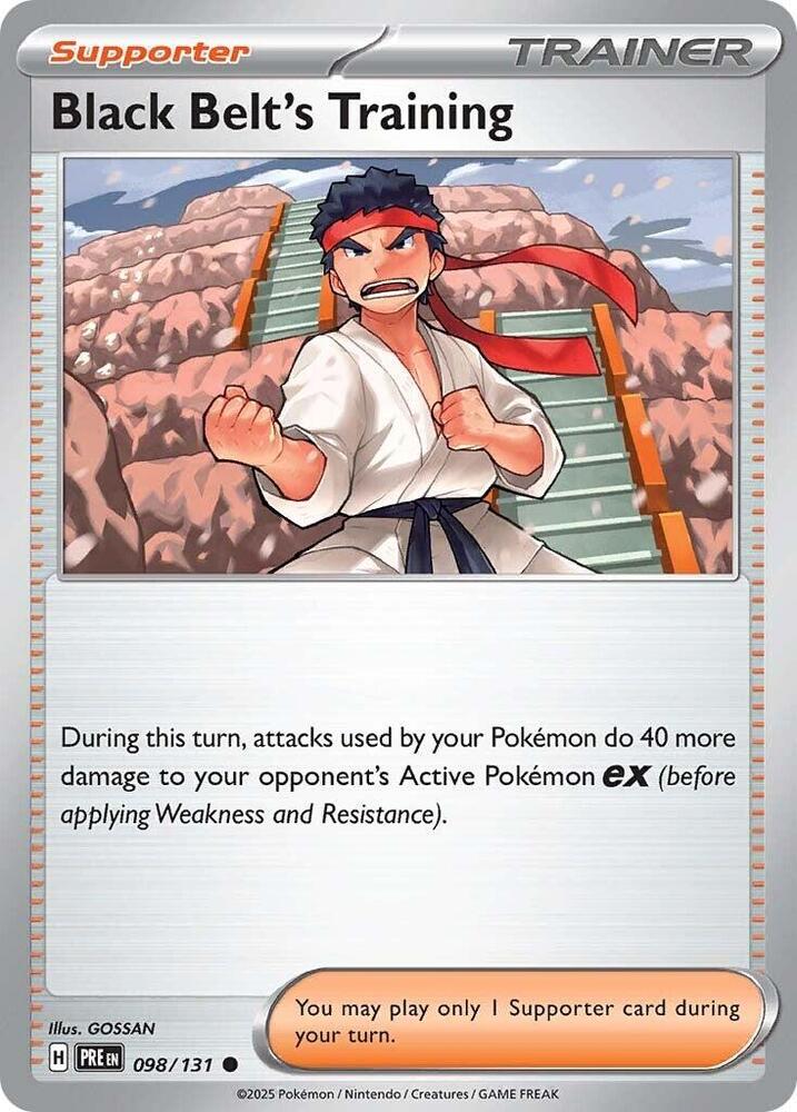 098/131 · Black Belt's Training Trainer Supporter · Reverse Holo (PRE) by Dusk TCG on MYNTED