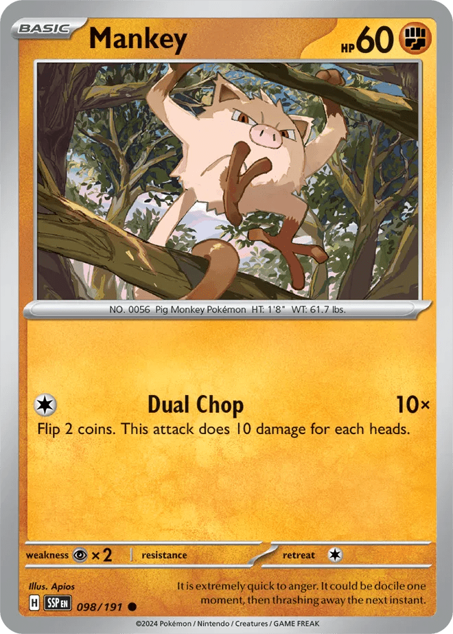 098/191 Mankey - Surging Sparks by Poké Zen DXB on MYNTED