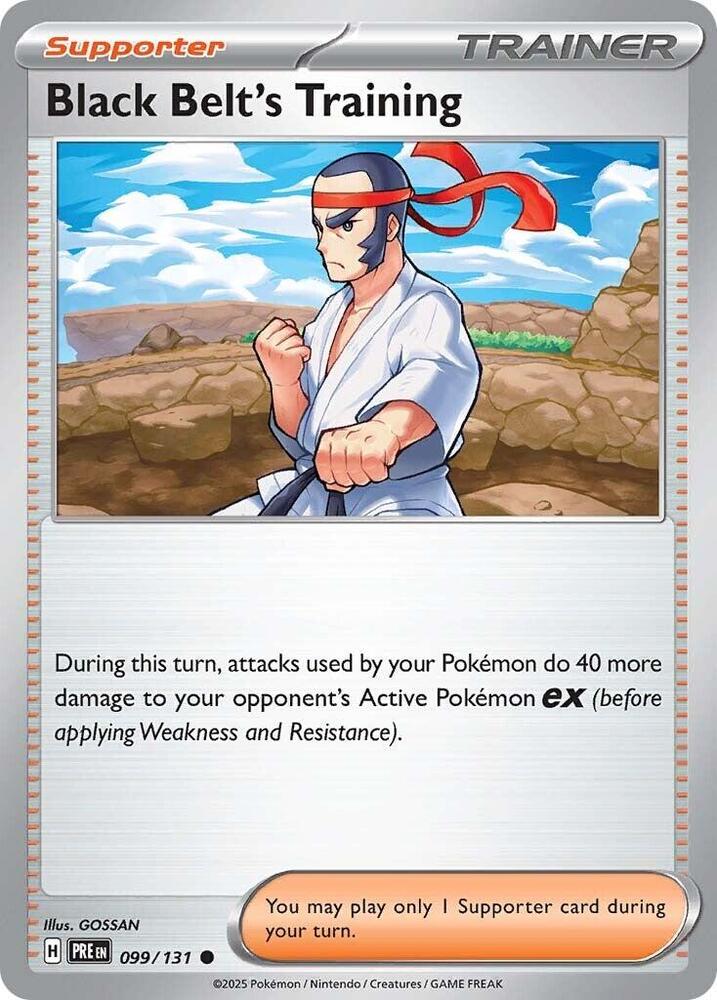 099/131 · Black Belt's Training Trainer Supporter · Poké Ball Pattern (PRE) by Dusk TCG on MYNTED