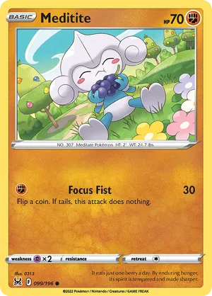 099/196 Meditite - Lost Origin by Poké Zen DXB on MYNTED