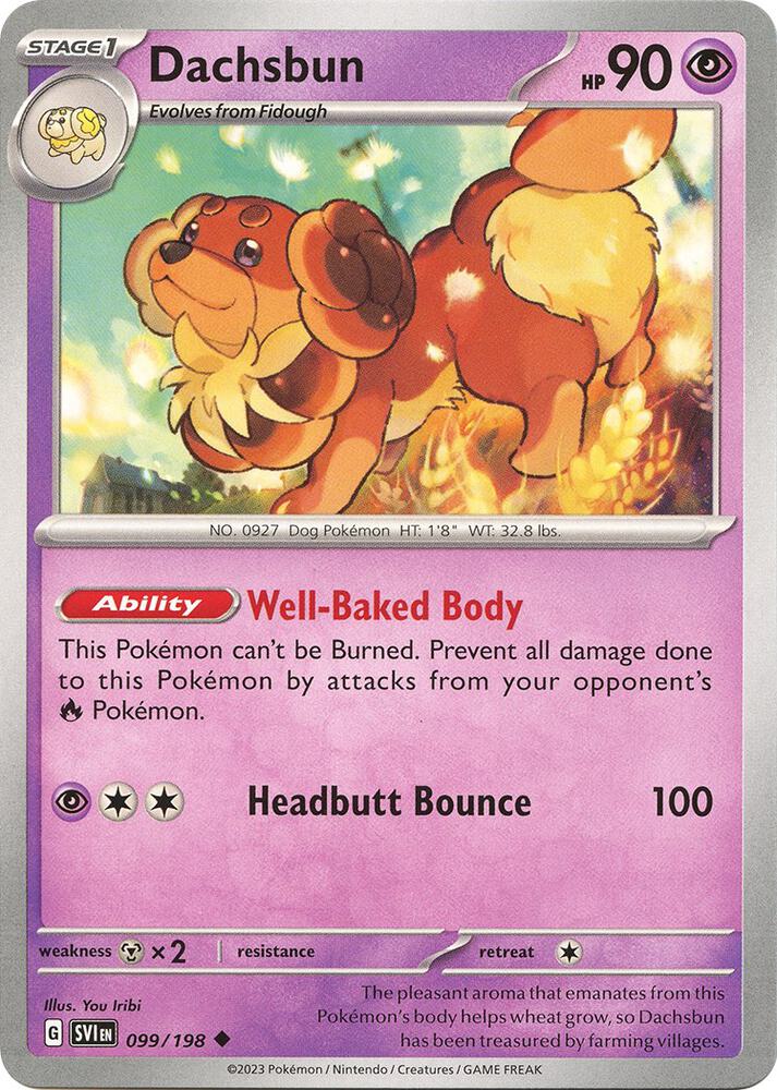 099/198 Dachsbun Normal · Scarlet & Violet (SVI) by PokeMarsi on MYNTED