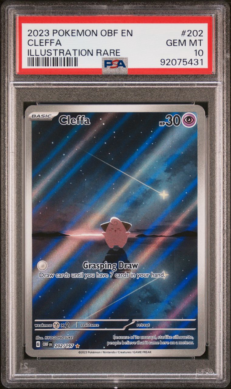 PSA 10 Cleffa Obsidian Flames Illustration Rare 202/197