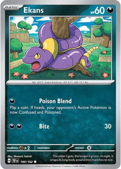 100/162 Ekans Reverse Holo · Temporal Forces (TEF) by PokeMarsi on MYNTED