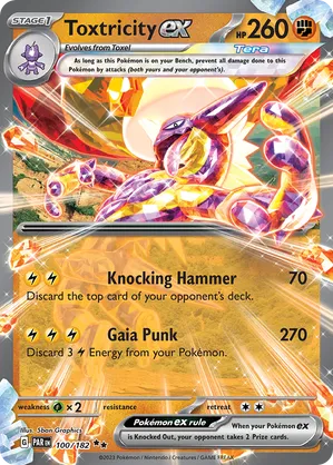 100/182 Toxtricity ex - Paradox Rift by Poké Zen DXB on MYNTED