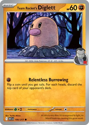 100/217 Team Rocket's Diglett - Ascended Heroes by Poké Zen DXB on MYNTED