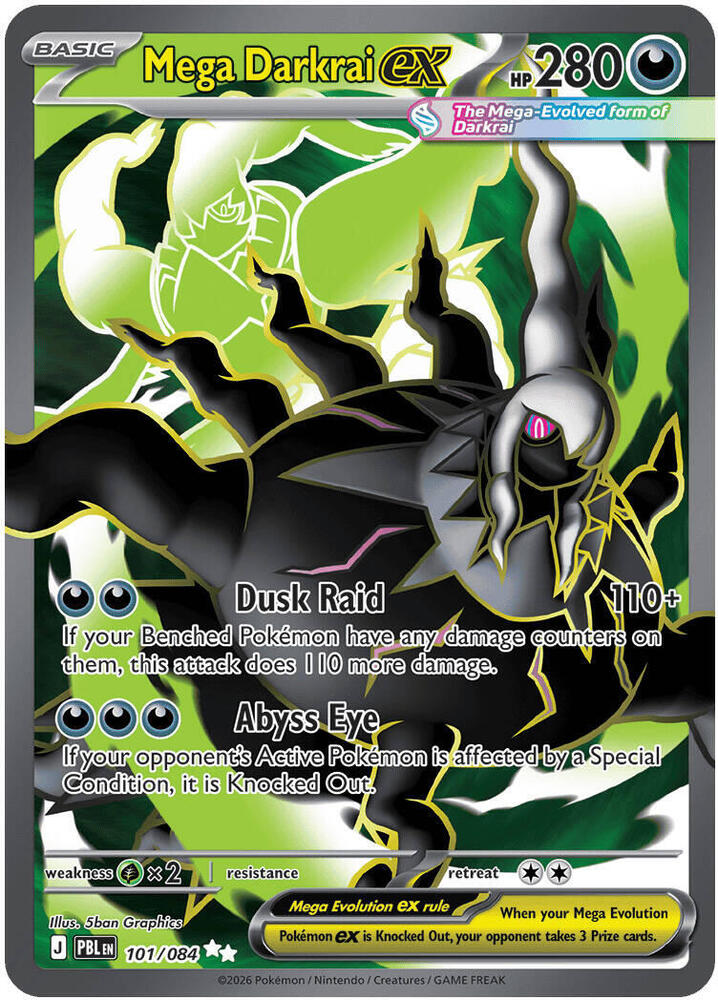 Mega Darkrai ex - 101/084 - ME05: Pitch Black (PBL)