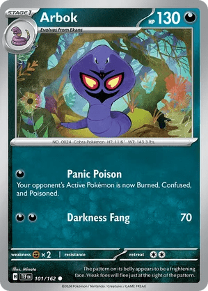 101/162 Arbok - Reverse Holo - Temporal Forces by Poké Zen DXB on MYNTED