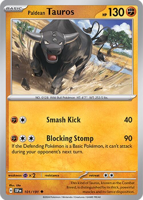 101/191 Paldean Tauros Normal · Surging Sparks (SSP) by PokeMarsi on MYNTED