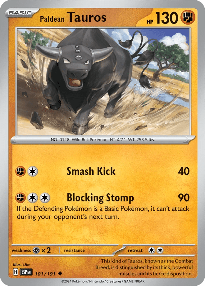 101/191 Paldean Tauros - Surging Sparks by Poké Zen DXB on MYNTED