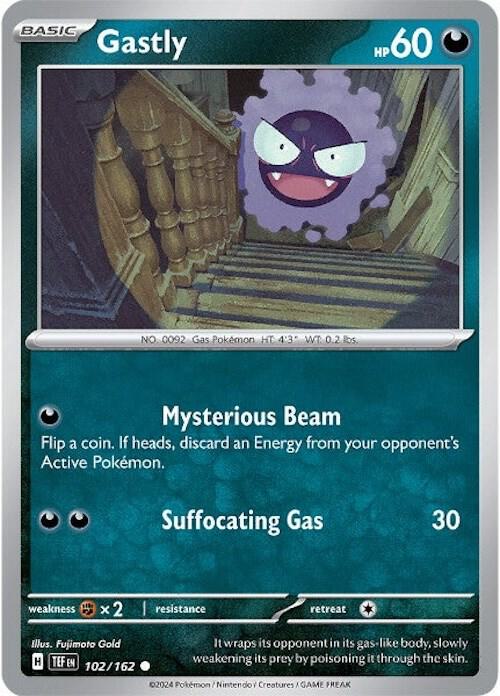 102/162 Gastly Reverse Holo · Temporal Forces (TEF) by PokeMarsi on MYNTED