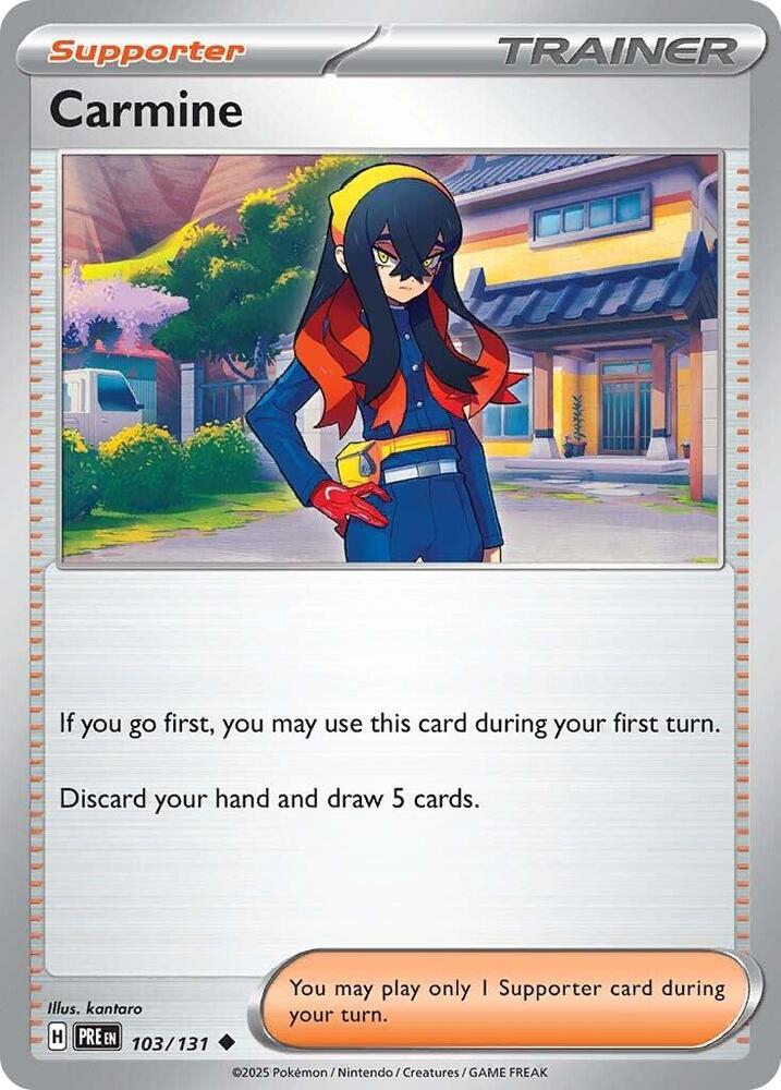 103/131 · Carmine Trainer Supporter · Normal (PRE) by Dusk TCG on MYNTED