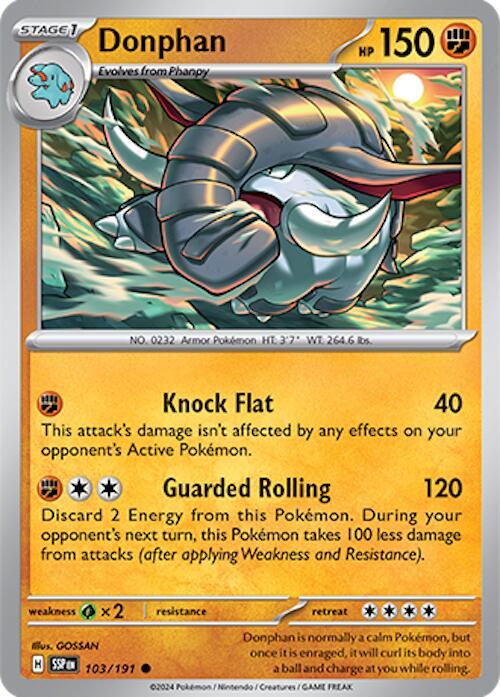 103/191 Donphan Reverse Holo · Surging Sparks (SSP) by PokeMarsi on MYNTED