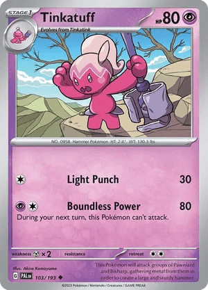 103/193 Tinkatuff - Reverse Holo - Paldea Evolved by Poké Zen DXB on MYNTED