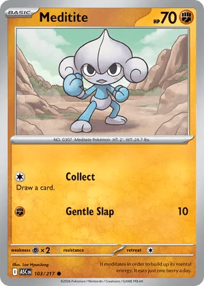 103/217 Meditite - Ascended Heroes by Poké Zen DXB on MYNTED