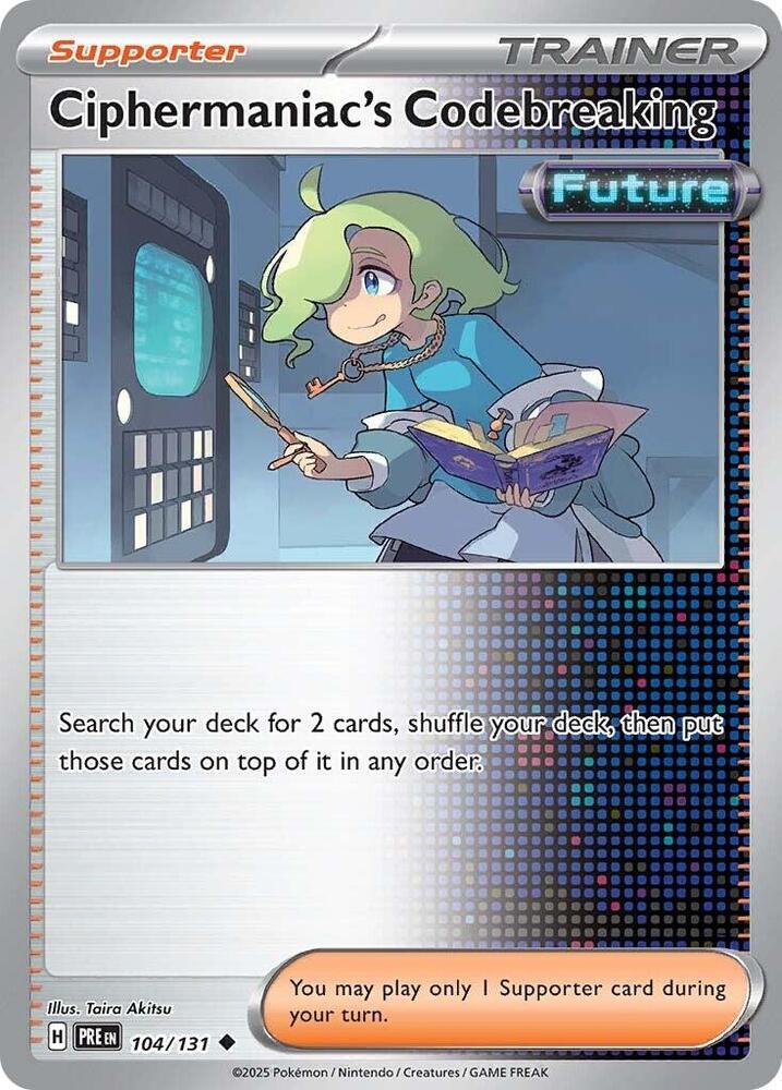 104/131 · Ciphermaniac's Codebreaking Trainer Supporter · Normal (PRE) by Dusk TCG on MYNTED
