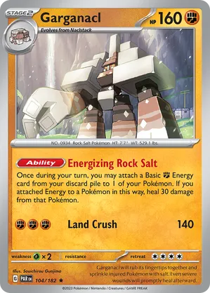 104/182 Garganacl - Reverse Holo - Paradox Rift by Poké Zen DXB on MYNTED