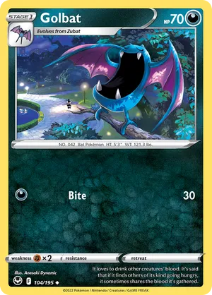 104/195 Golbat - Silver Tempest by Poké Zen DXB on MYNTED