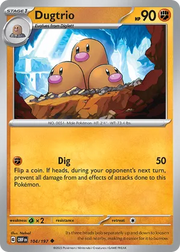 104/197 Dugtrio - Reverse Holo - Obsidian Flames by Poké Zen DXB on MYNTED