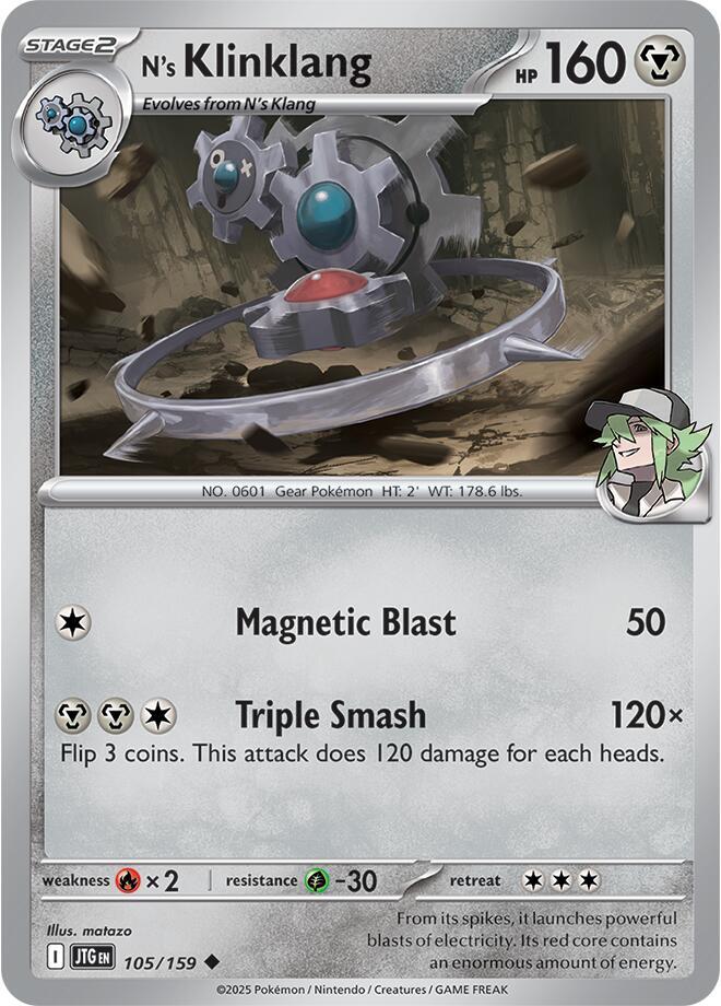 105/159 N's Klinklang Normal · Journey Together (JTG) by PokeMarsi on MYNTED