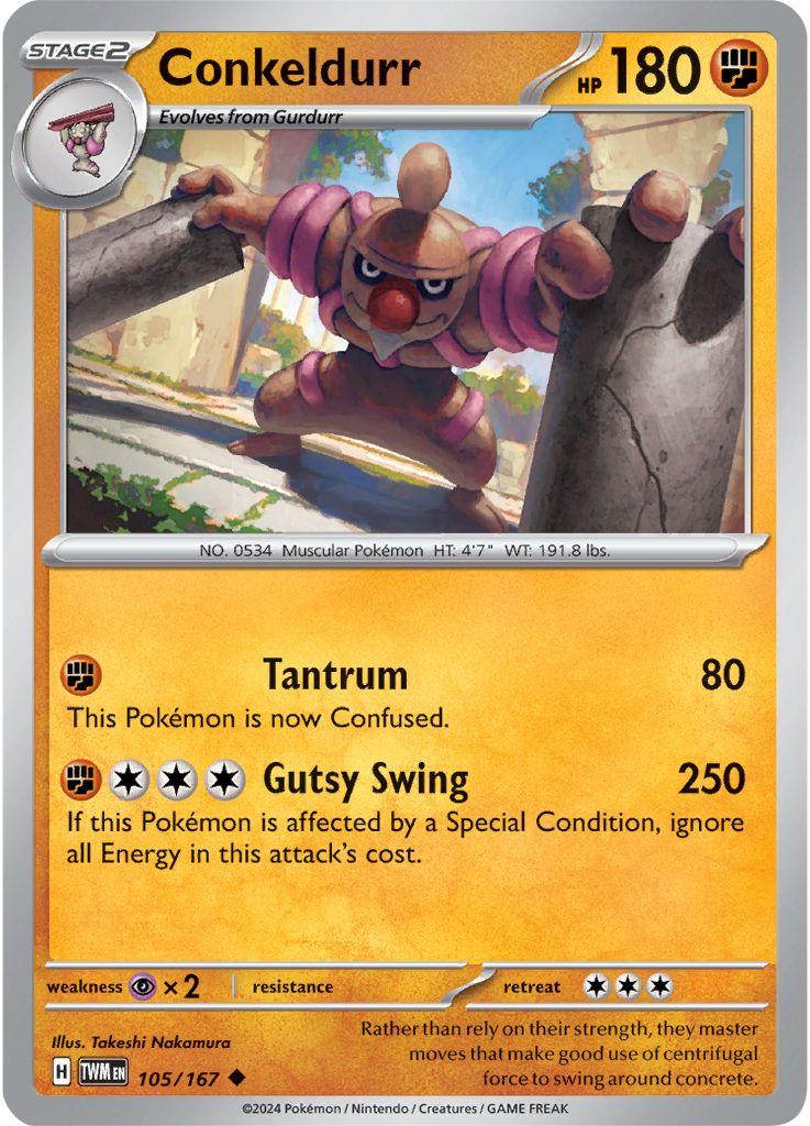 105/167 · Conkeldurr · Normal (TWM) by Dusk TCG on MYNTED