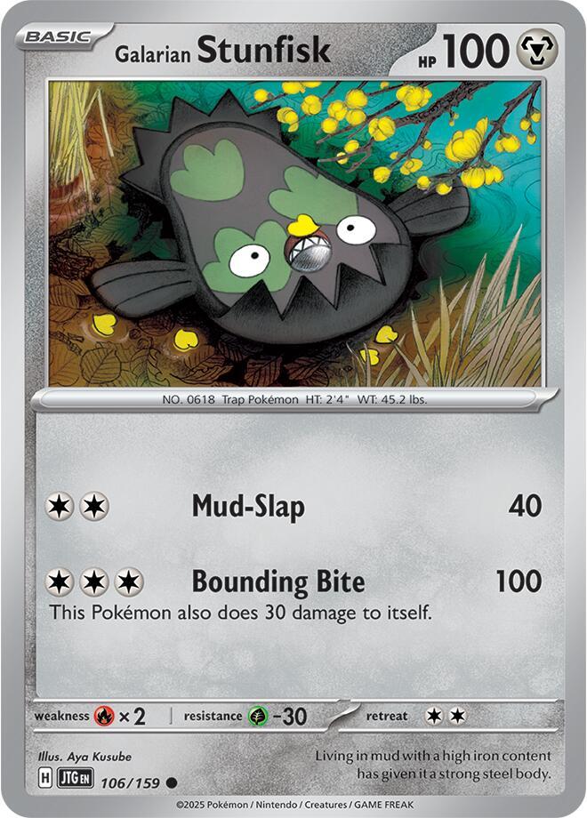 106/159 Galarian Stunfisk Normal · Journey Together (JTG) by PokeMarsi on MYNTED