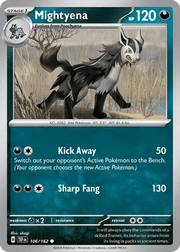 106/162 Mightyena - Reverse Holo - Temporal Forces by Poké Zen DXB on MYNTED
