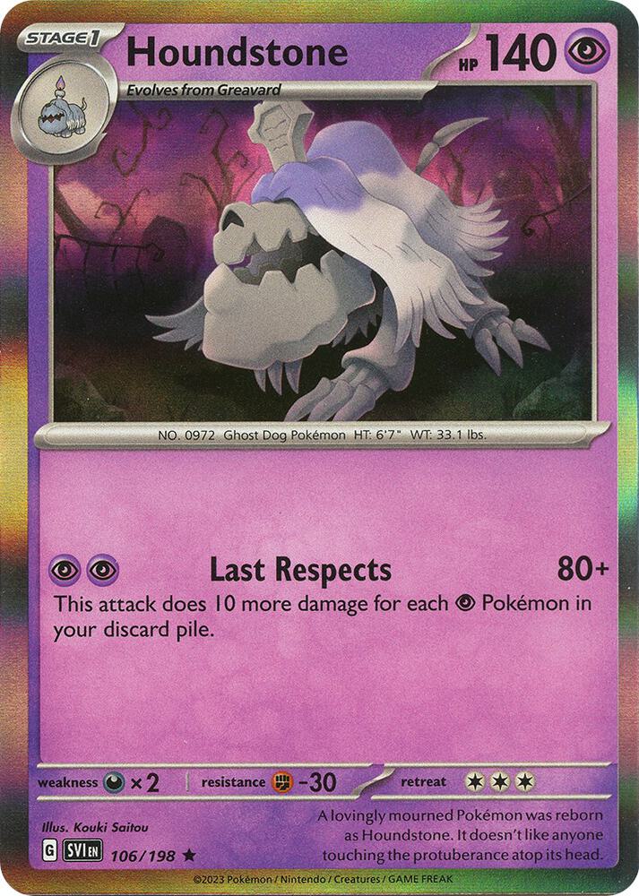 106/198 Houndstone Holo · Scarlet & Violet (SVI) by PokeMarsi on MYNTED