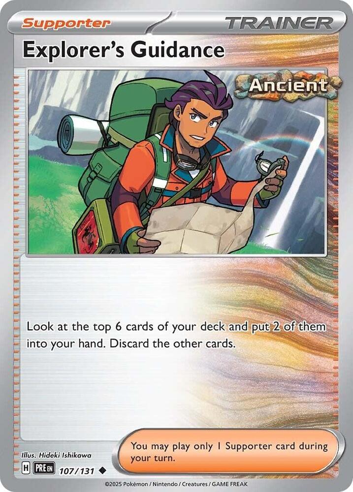 107/131 · Explorer's Guidance Trainer Supporter · Normal (PRE) by Dusk TCG on MYNTED