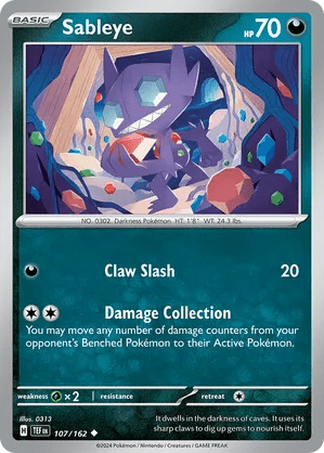 107/162 Sableye - Temporal Forces by Poké Zen DXB on MYNTED
