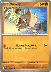 107/198 Mankey Normal · Scarlet & Violet (SVI) by PokeMarsi on MYNTED