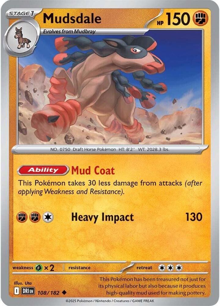108/182 · Mudsdale · Normal (DRI) by PokeMarsi on MYNTED