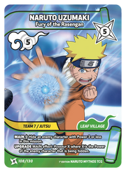 Mythos Naruto Konoha Shido 1st Edition : Naruto Uzumaki Fury of the Rasengan 108 RARE