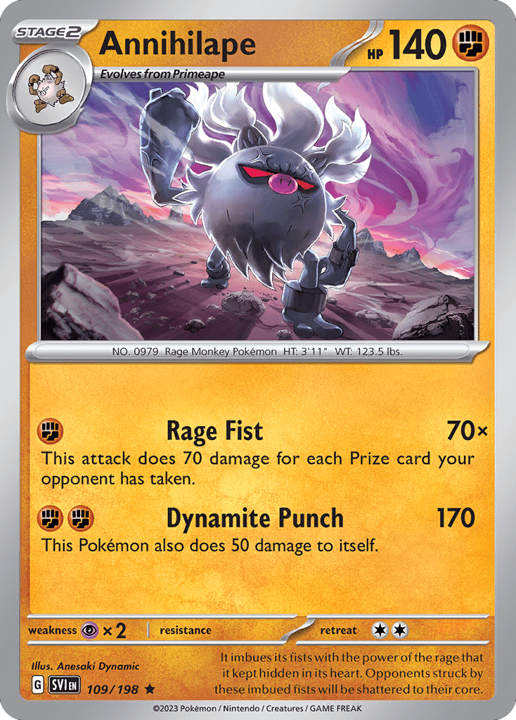109/198 Annihilape - Scarlet & Violet by Poké Zen DXB on MYNTED