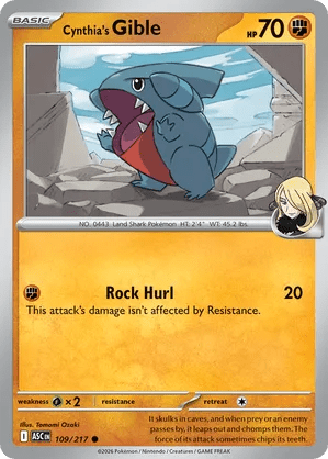109/217 Cynthia's Gible - Ascended Heroes by Poké Zen DXB on MYNTED