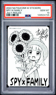 PSA 10 - Spy x Family - Author's Signature - 2022 Natsucomi W Stickers