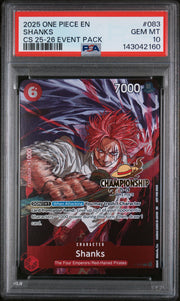 PSA 10 - Shanks - CS 25-26 EVENT PACK (Gold Championship Stamp)