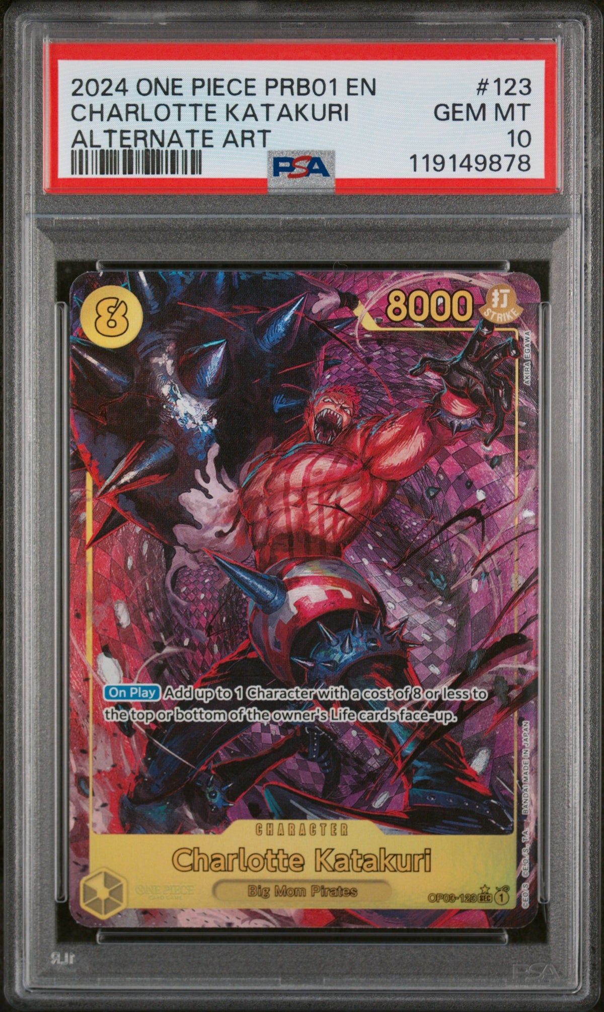 PSA 10 - Charlotte Katakuri - English Collection (8 slabs bundle)
