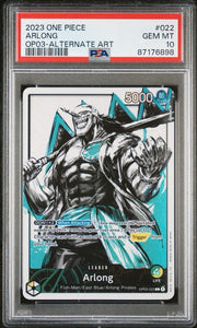 PSA 10 - Arlong - OP03-022 - Alternate Art Leader