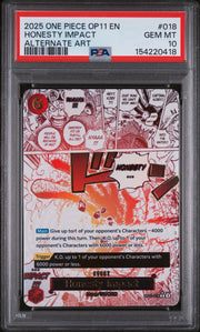 PSA 10 - One Piece - Honesty Impact - Manga Effect - OP11