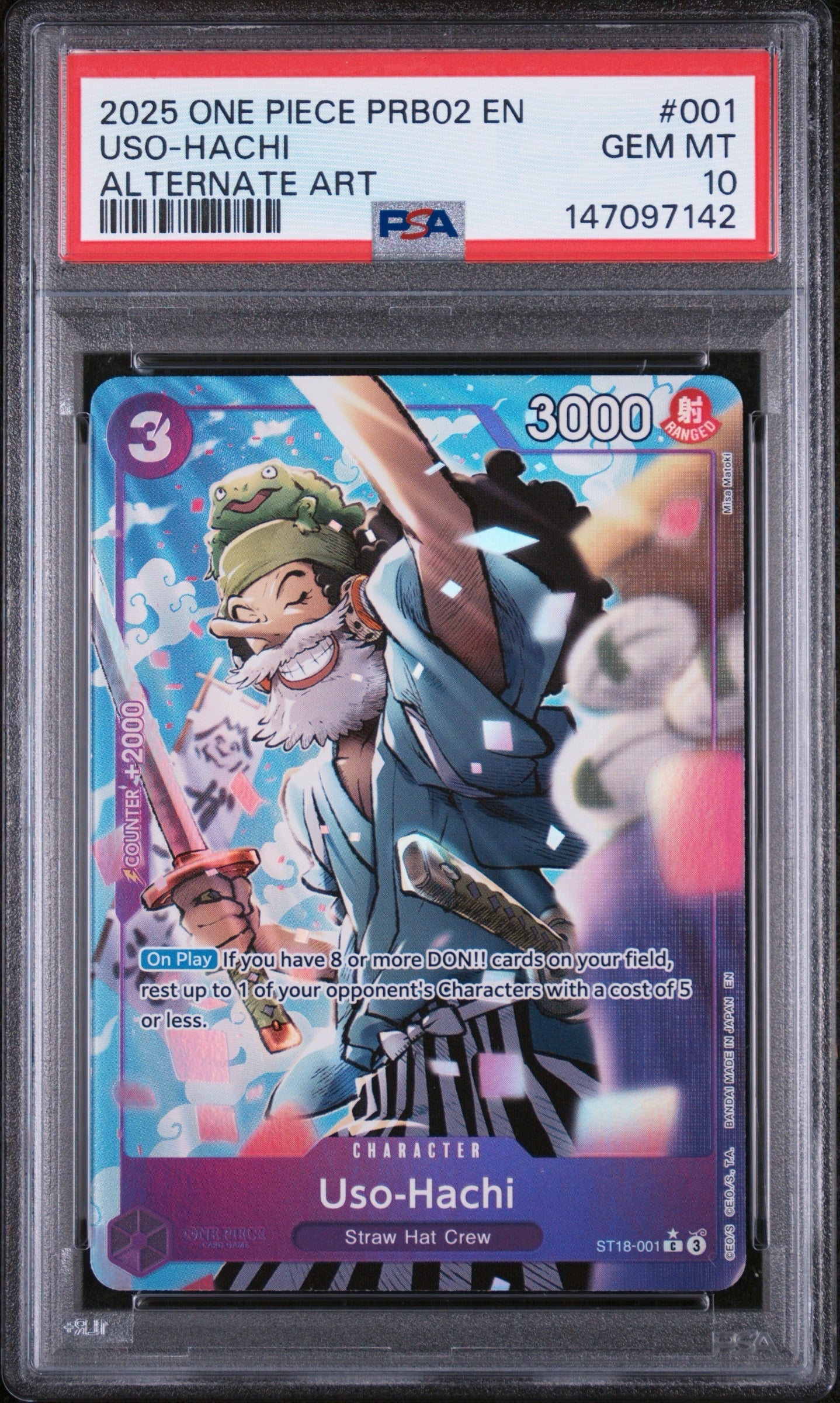 PSA 10 - One Piece - Uso-Hachi - PRB02