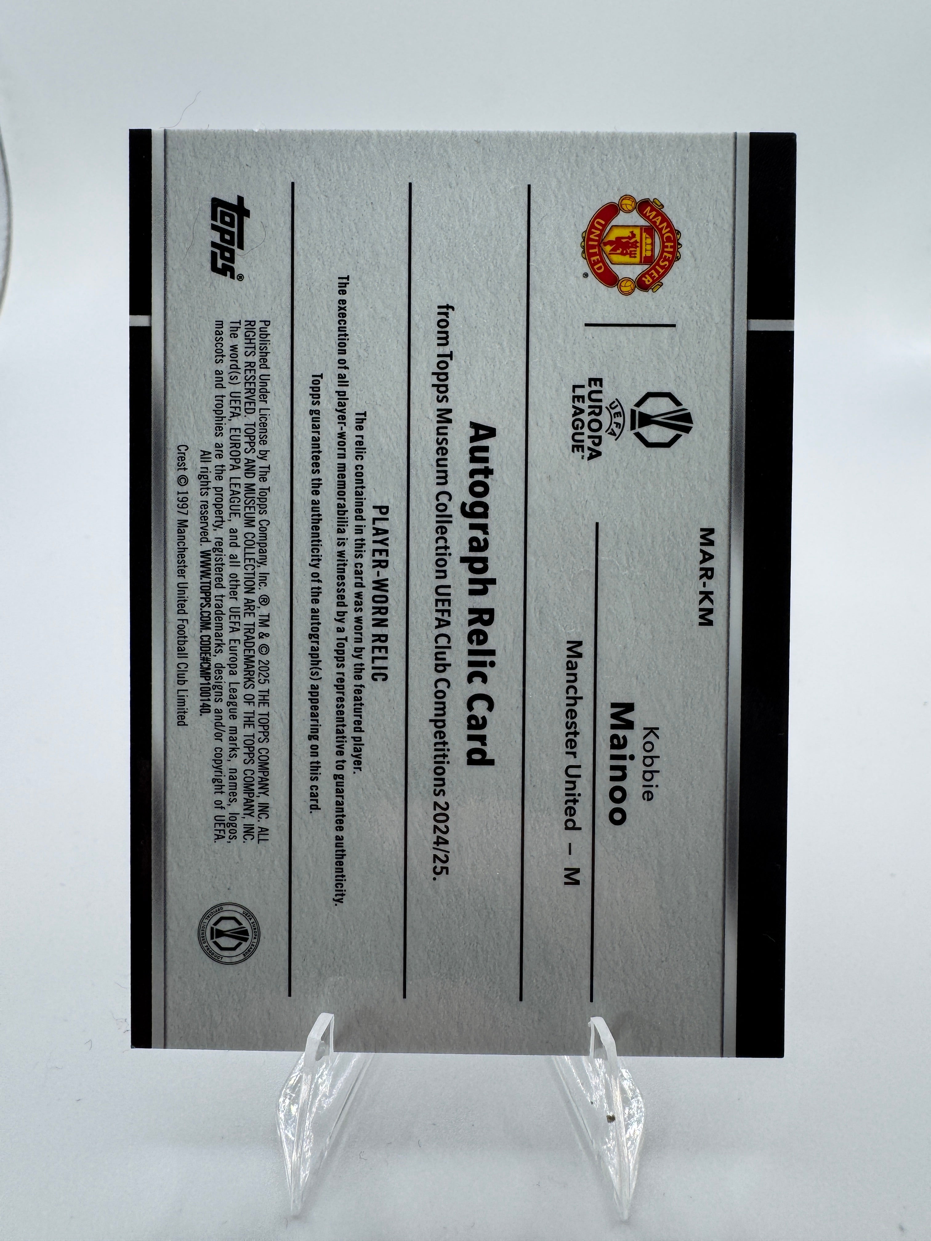 Kobbie Mainoo - Auto Relic /199 - Topps 24/25 Museum - Man United