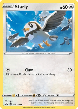 110/159 Starly - Crown Zenith by Poké Zen DXB on MYNTED