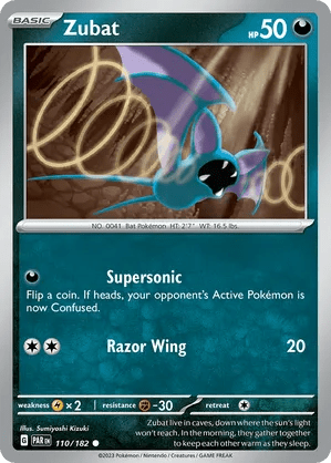 110/182 Zubat - Reverse Holo - Paradox Rift by Poké Zen DXB on MYNTED