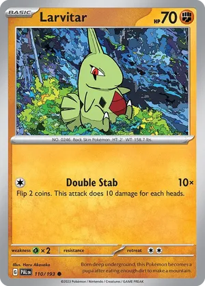 110/193 Larvitar - Reverse Holo - Paldea Evolved by Poké Zen DXB on MYNTED