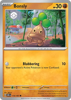 110/197 Bonsly - Reverse Holo - Obsidian Flames by Poké Zen DXB on MYNTED