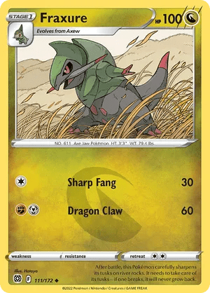 111/172 Fraxure - Brilliant Stars by Poké Zen DXB on MYNTED